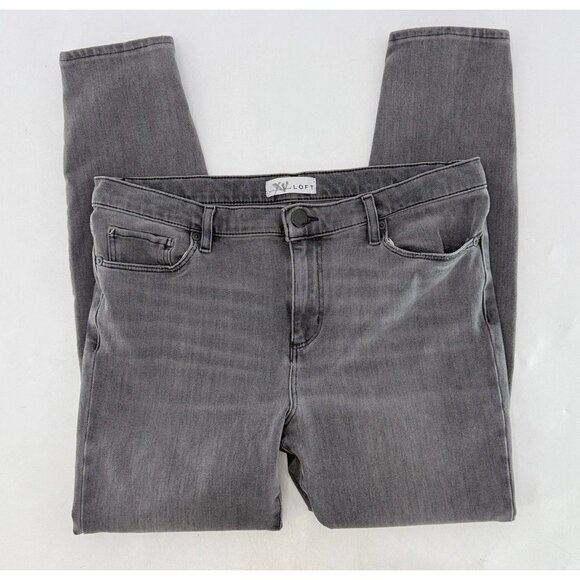 Ann Taylor‎ Loft Women’s Gray Stretch Leggings Jeans Size 31/12 Comfort Normcore - Picture 3 of 9
